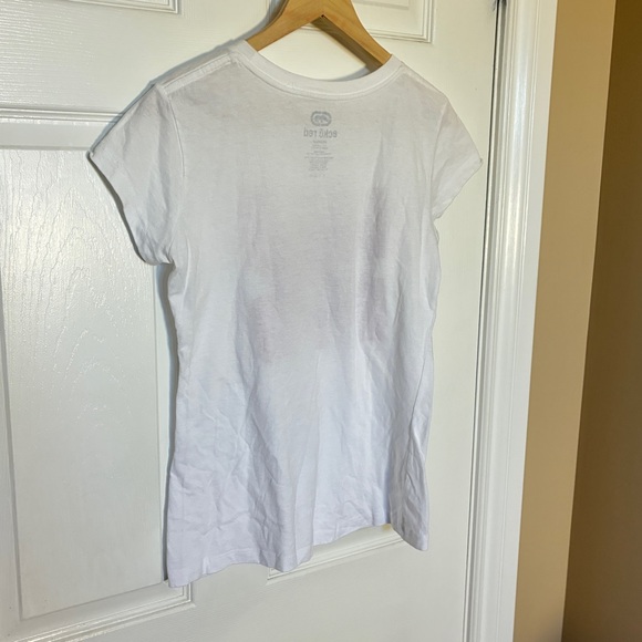 Ecko Red Women’s White Graphic Tee with Red Logo | Size Medium - Picture 3 of 4